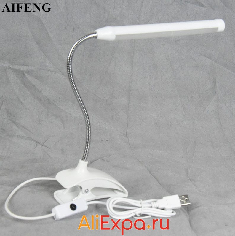 Светодиодная настольная лампа на прищепке AIFENG | Подарки на 23 февраля коллегам с Алиэкспресс